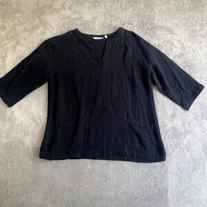 Soft Surroundings Araza Gauze Tunic Size L Boho Cottagecore Oversized